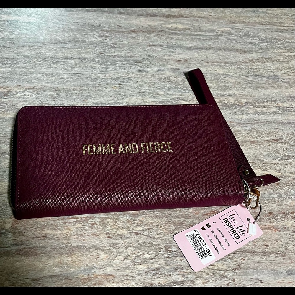 NWT Mulberry & Grand Femme And Fierce wristlet